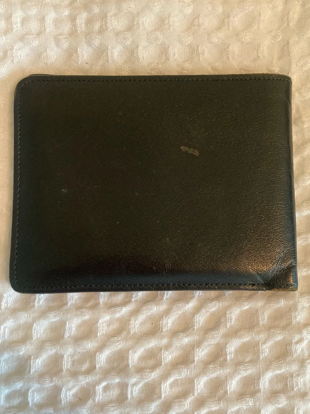 KANGAROO VTG Brooks Brothers Peal & Co. Made in England Black Leather Wallet